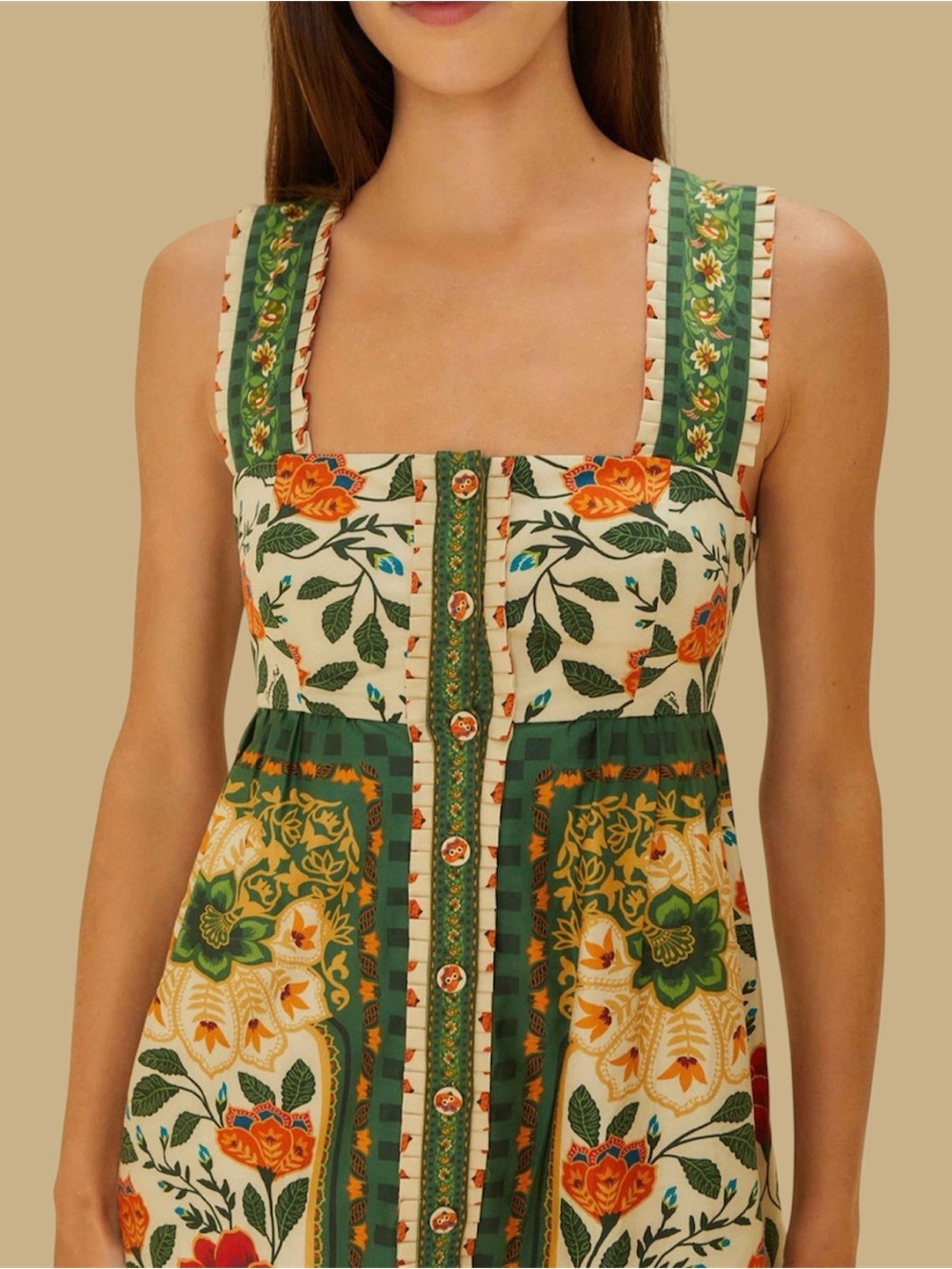 NWT FARM Rio Sand Garden Tapestry Maxi Dress Size Large - Picture 3 of 10